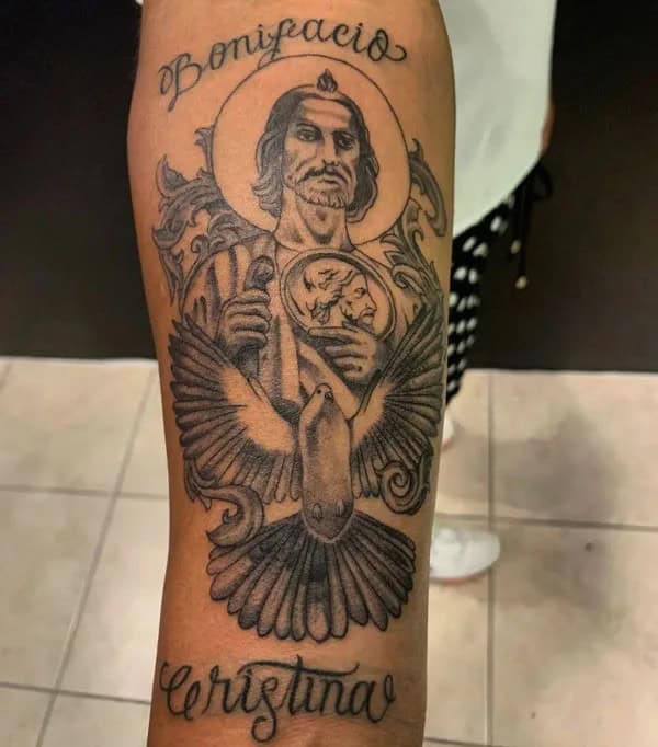 San Judas Flag Tattoo