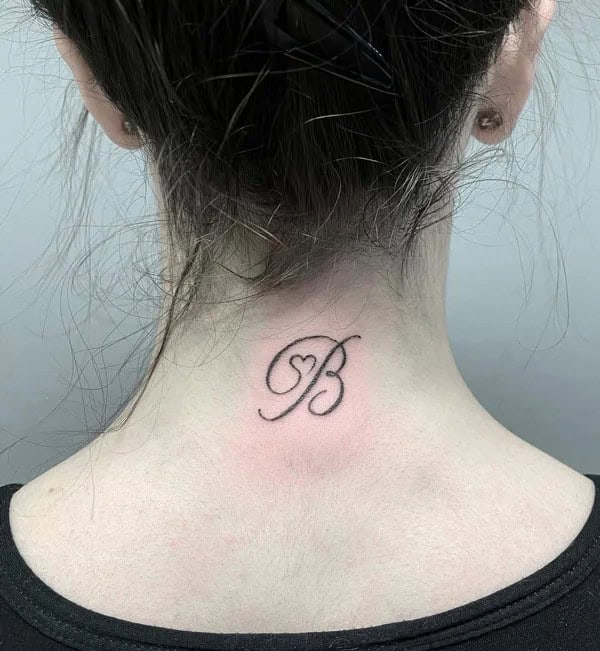 Initial B Tattoo