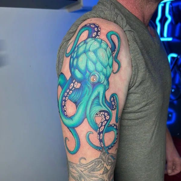 Blue Kraken Tattoo