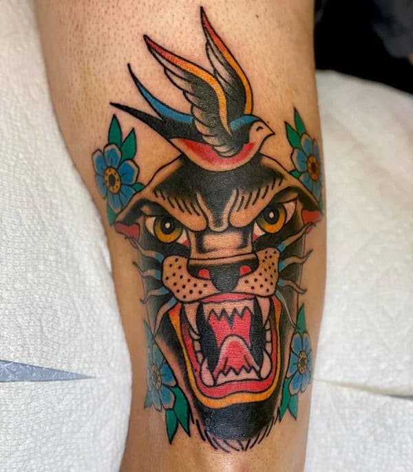 Traditional Knee Tattoo