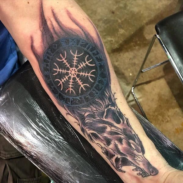 Viking Wolf Tattoo