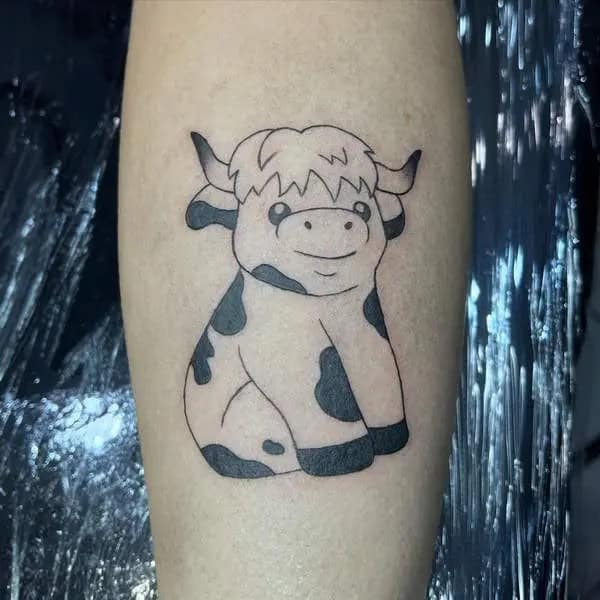 Simple Cow Tattoo