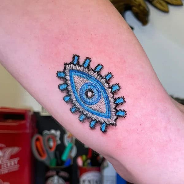 Evil Eye Patch Tattoo