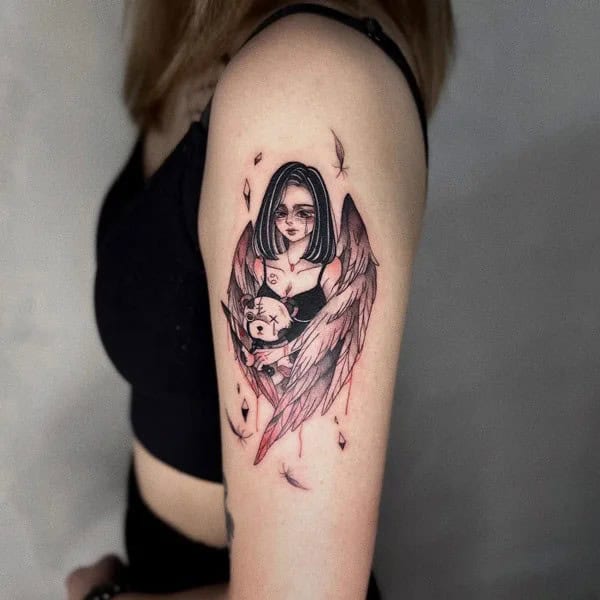 Gothic Angel Tattoo