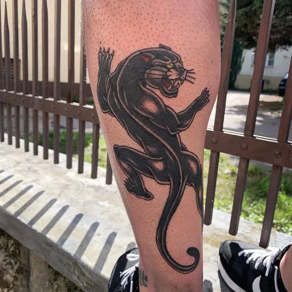 Black Panther Arm Tattoo