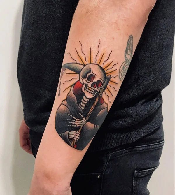 Grim Reaper Forearm Tattoo