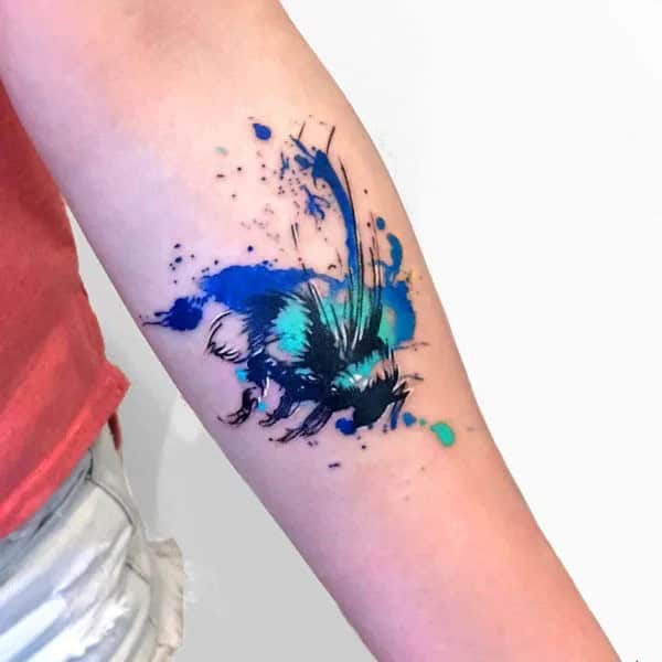 Abstract Bee Tattoos