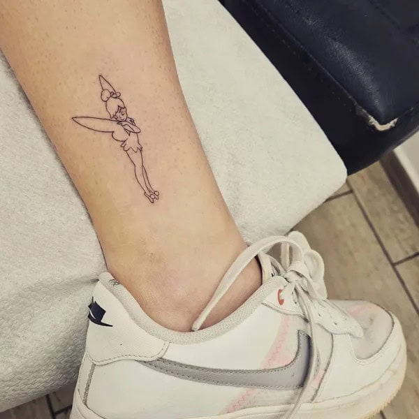 Tinkerbell Outline Tattoo