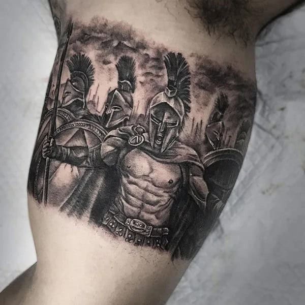 Spartan Bicep Tattoo