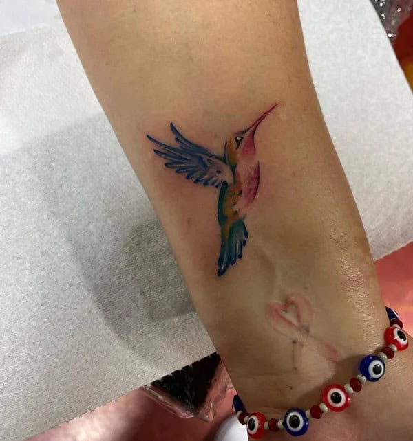 Hummingbird Wrist Tattoo