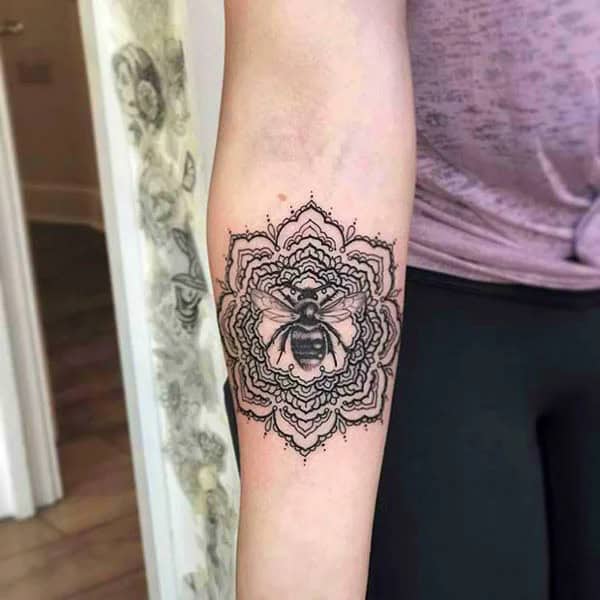 Mandala Bee Tattoo