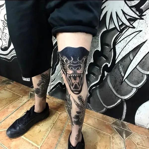 Black Panther Arm Tattoo