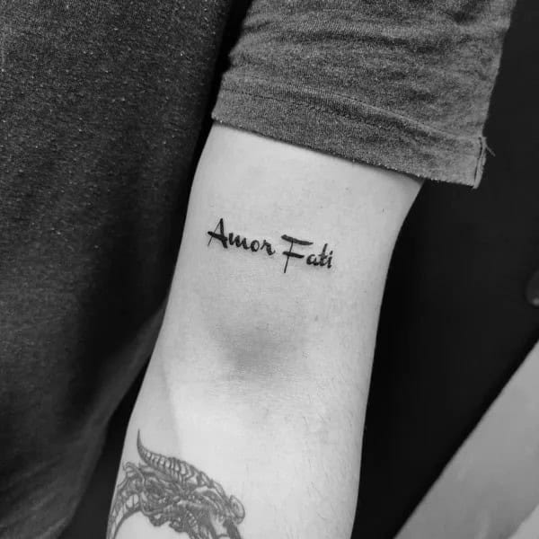 Geometric Amor Fati Tattoo