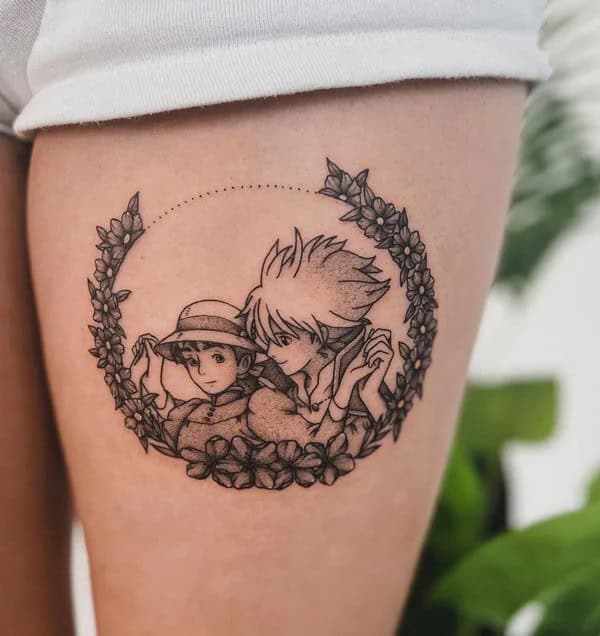 Sleeve Howl’s Moving Castle Tattoo