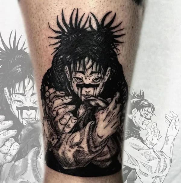 “Jujutsu Kaisen” Neck Tattoo