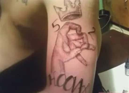 The Bloods Gang Arm Tattoo