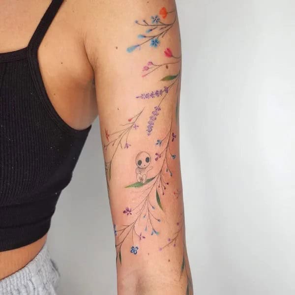 Dainty Wildflower Tattoo