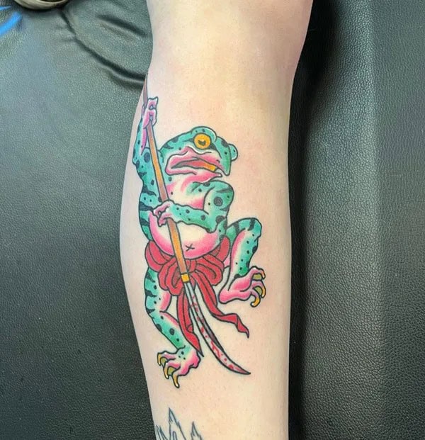 Frog Warrior Tattoo