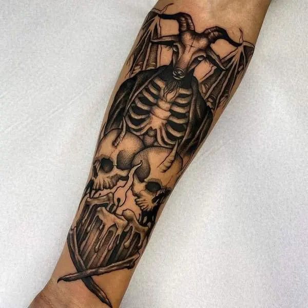 Baphomet Forearm Tattoo