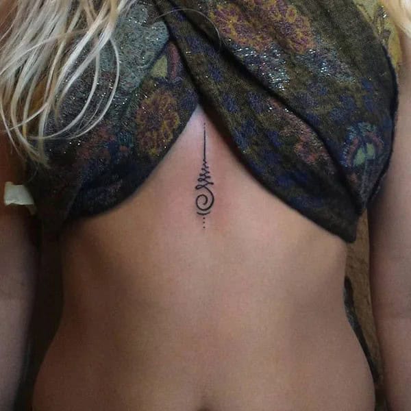 Small Sternum Tattoo