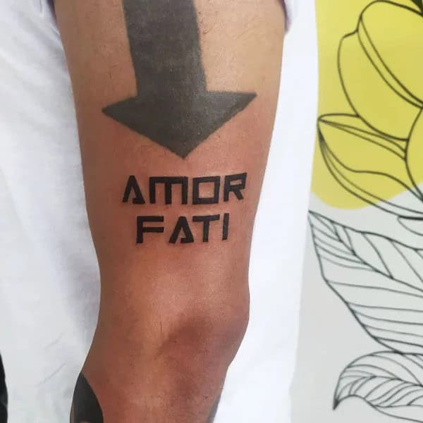 Geometric Amor Fati Tattoo