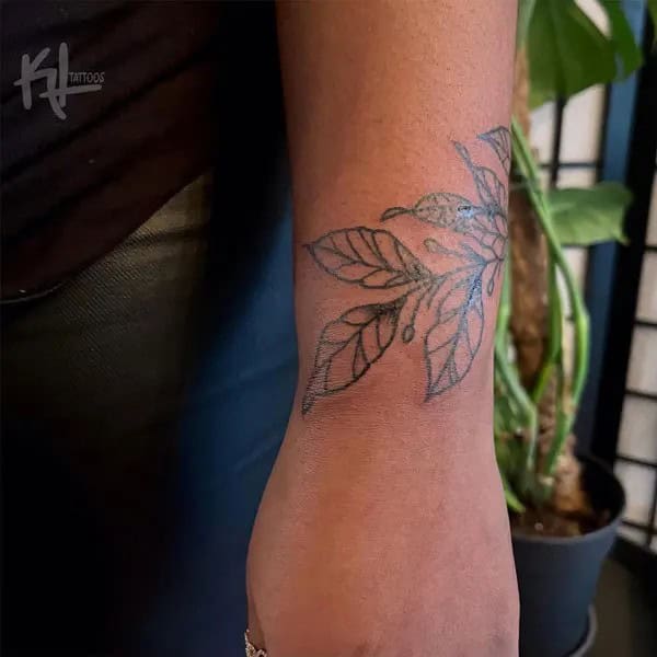 Traditional Leaf Tattoo