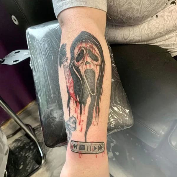 Scream Wrist Tattoo