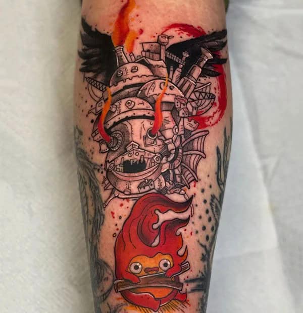 Sleeve Howl’s Moving Castle Tattoo