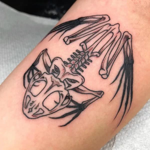 Frog Skeleton Tattoo