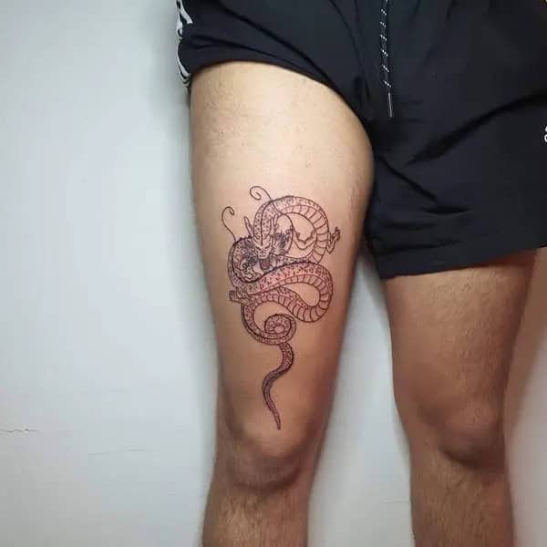 Shenron Thigh Tattoo