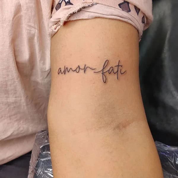 Geometric Amor Fati Tattoo