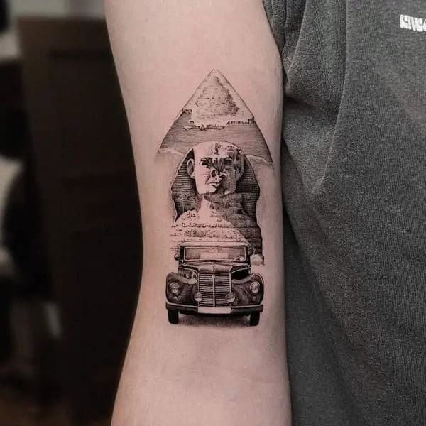 Egyptian Pyramid Tattoo