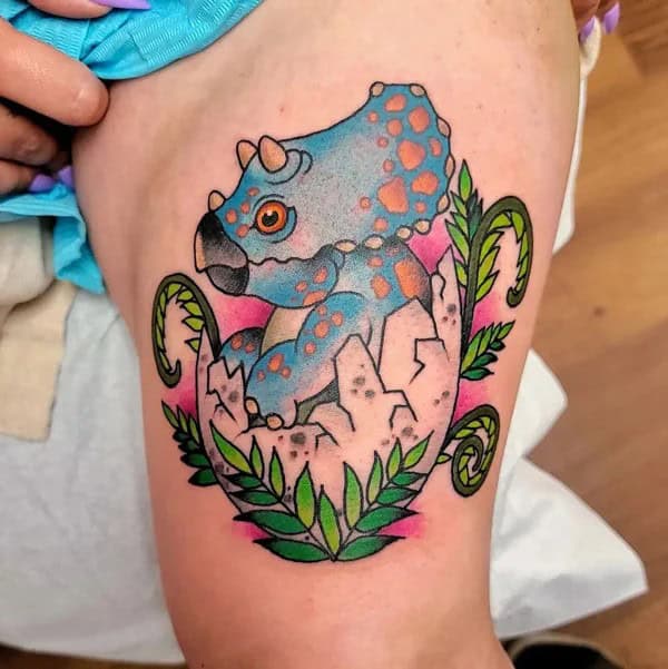 Cute Dinosaur Tattoo