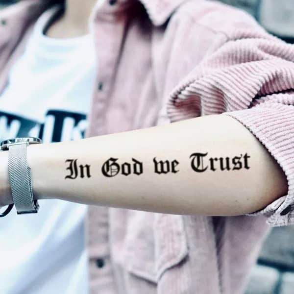 More “In God, We Trust” Tattoos To Dismiss Feelings Of Despair