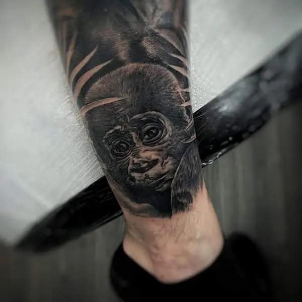 Baby Gorilla Tattoo