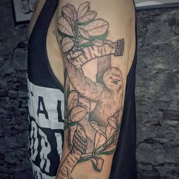 Sloth Arm Tattoo