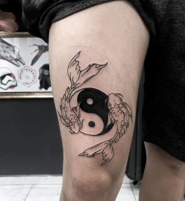 Yin Yang Koi Fish Tattoo