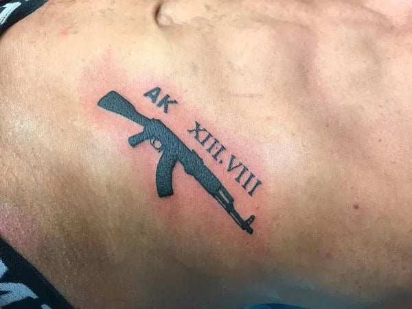 Black AK-47 Tattoo