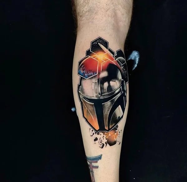 Mandalorian Helmet Tattoo