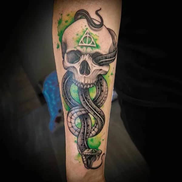 Realistic Death Eater Tattoo