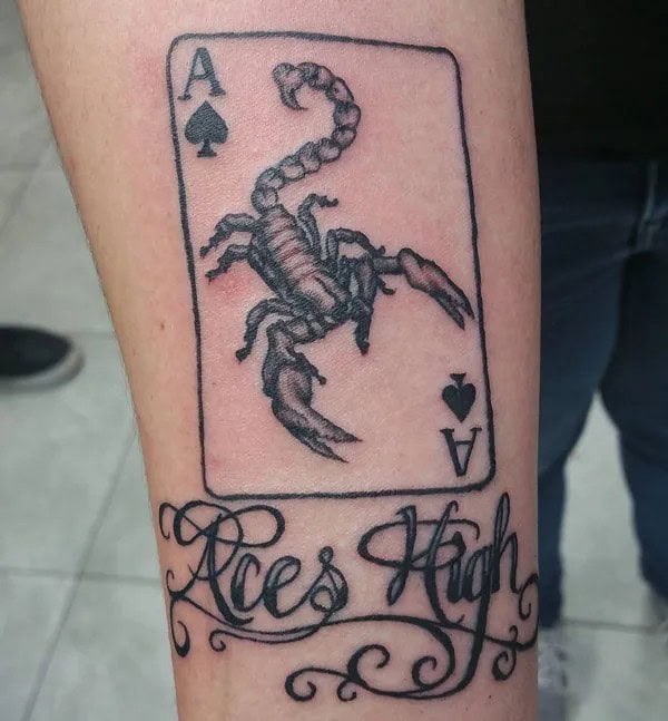 Ace of Spades and Scorpion Tattoo