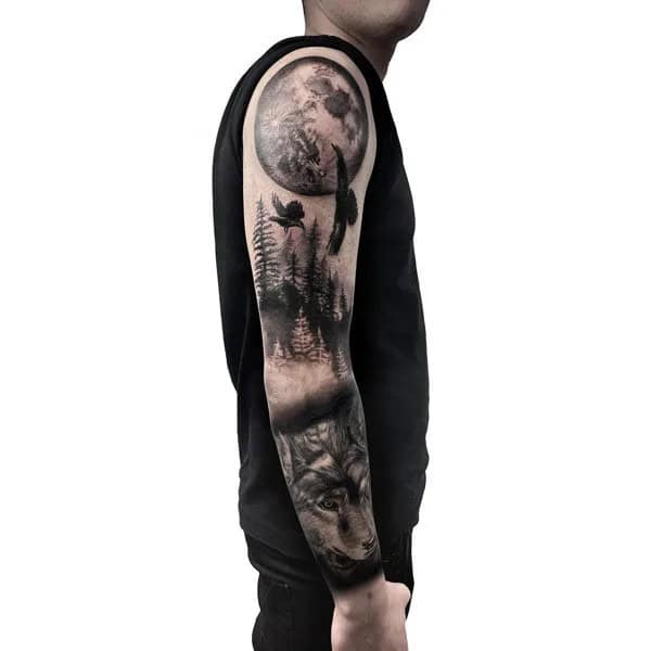 Forest Sleeve Tattoo