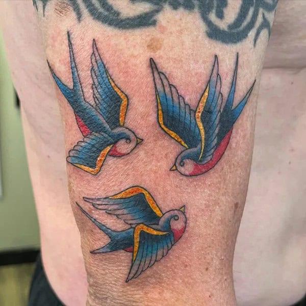 Traditional Sparrow Tattoo