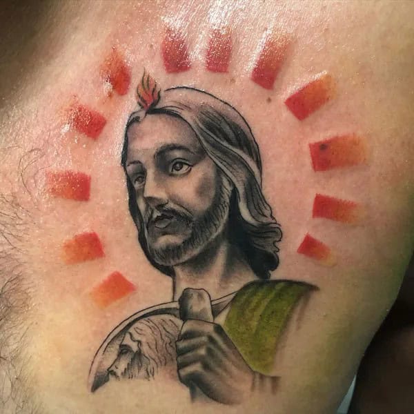 San Judas Flag Tattoo