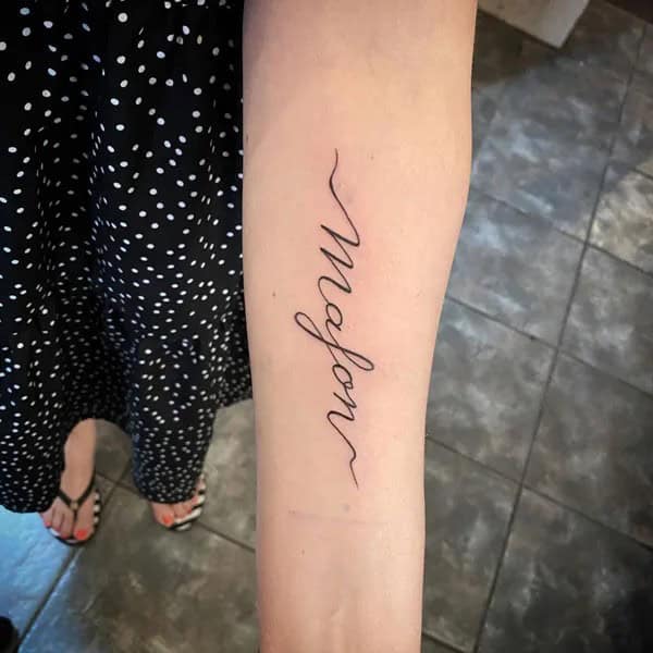 Forearm Name Tattoo