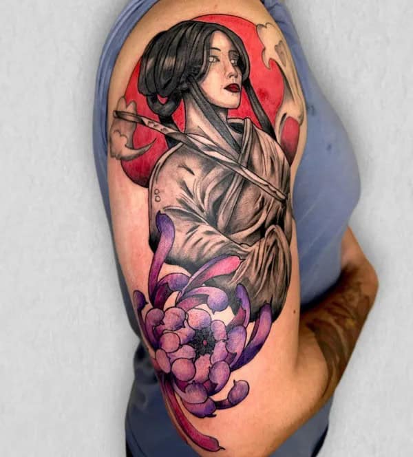 Geisha Warrior Tattoo