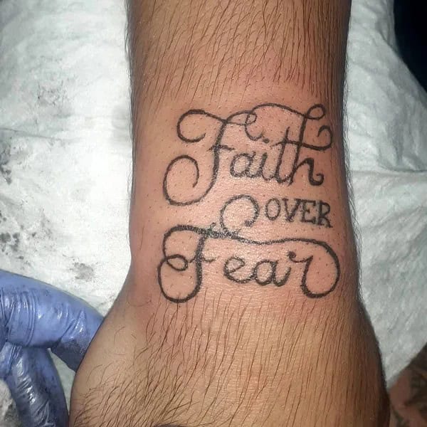 “Faith Over Fear” Cancer Tattoo