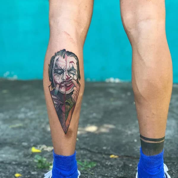 Joker Leg Tattoo