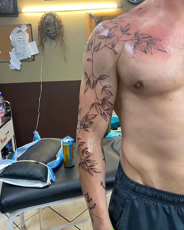 Vine Sleeve Tattoo