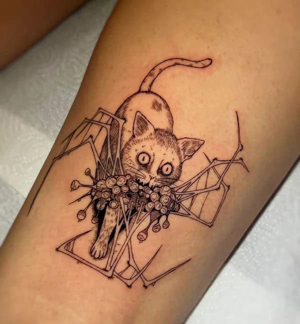 Geometric Junji Ito Tattoo